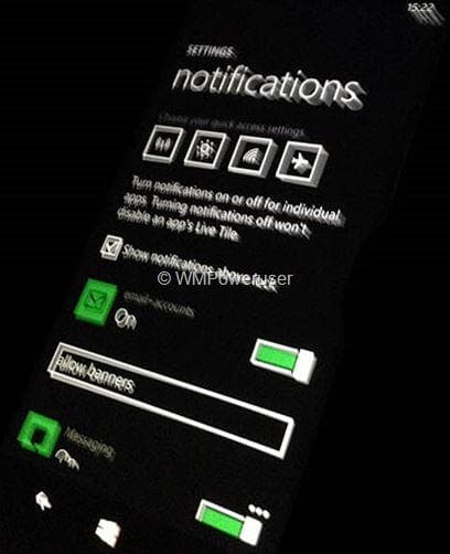Windows Phone 8.1 notifikační centrum