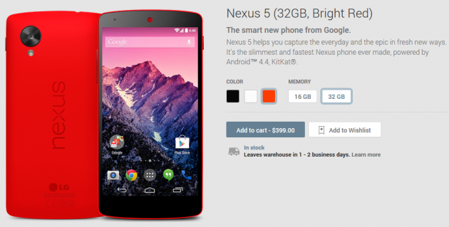 LG Nexus 5 Red