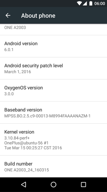 OnePlus 2 Marshmallow