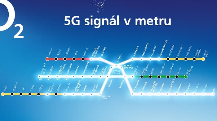 O2 rozšiřuje 5G signál v pražském metru. Do konce roku chce pokrýt 35 stanic