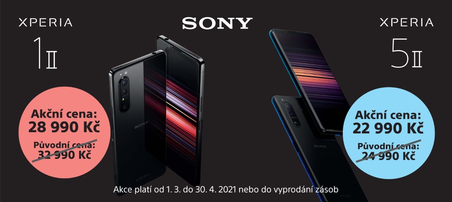 Sony Xperia 1 II & Xperia 5 II, sleva