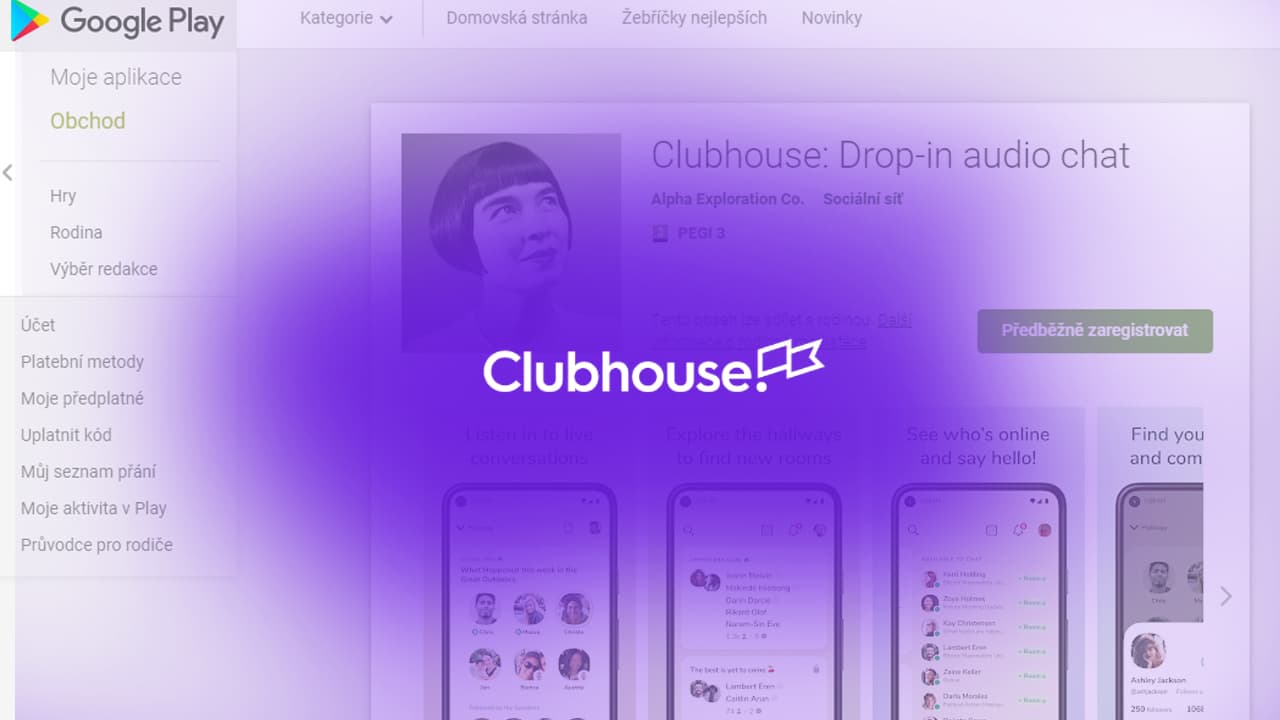 Clubhouse na Androidu