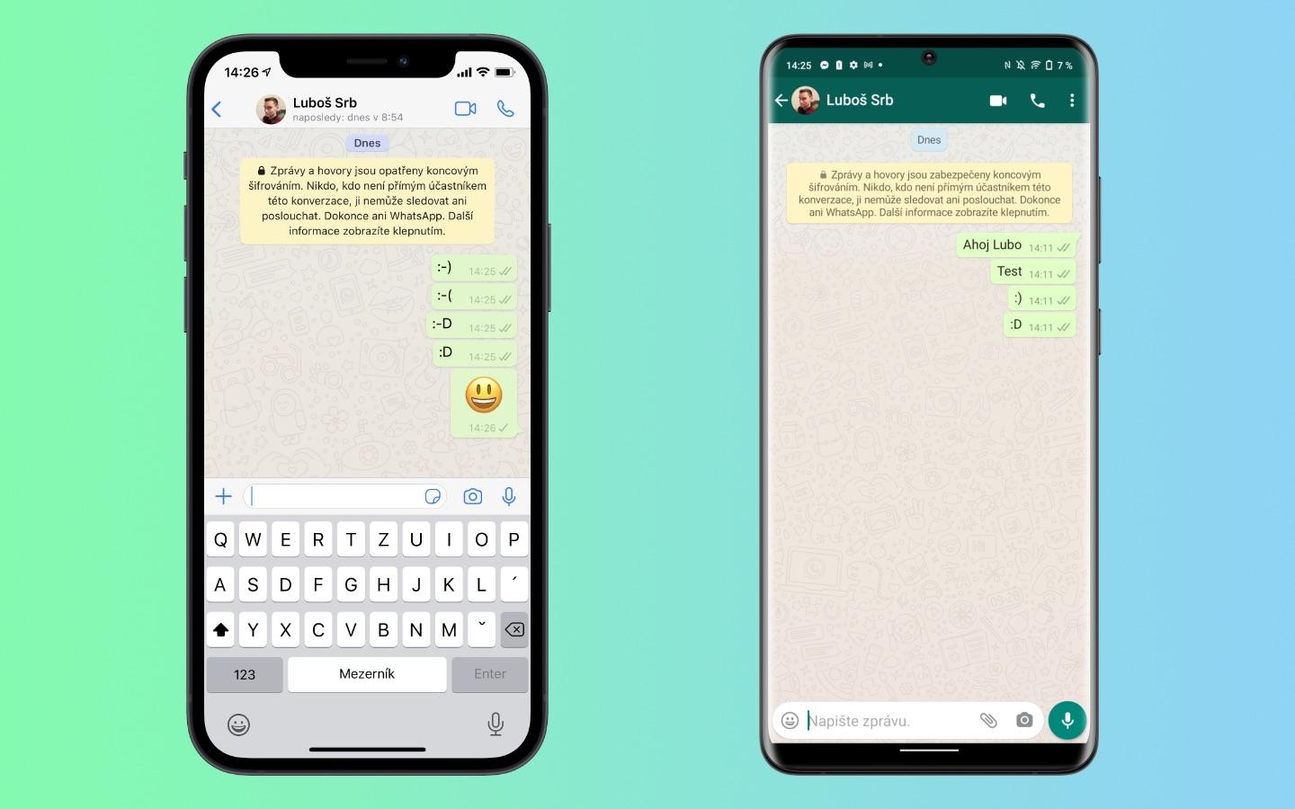 WhatsApp Android a iOS