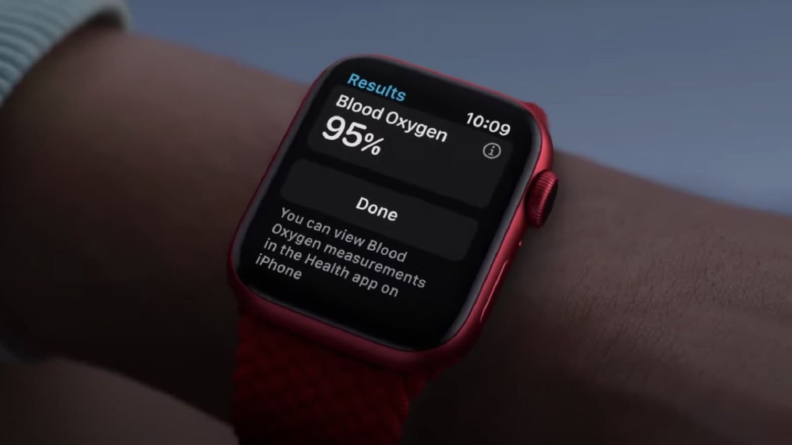 Apple Watch Series 6, okysličení krve