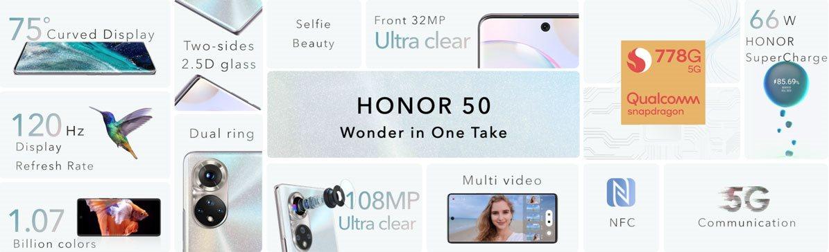 Honor 50 specifikace