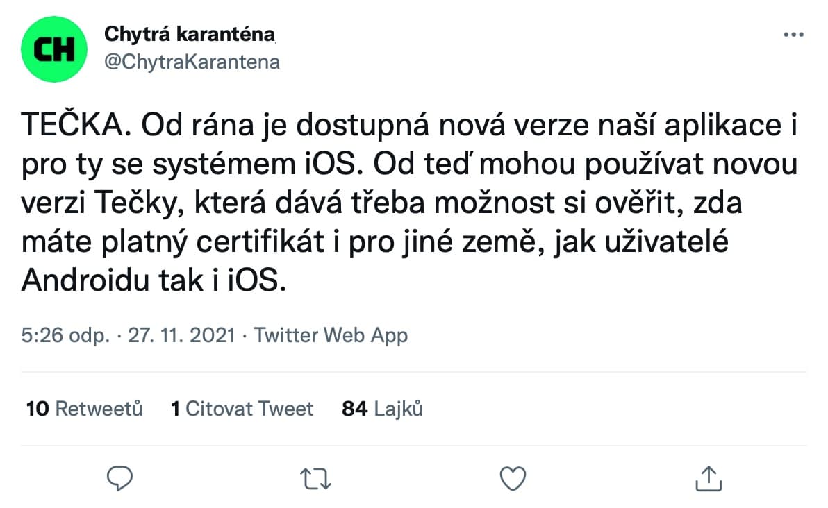 Tečka Chytrá karanténa
