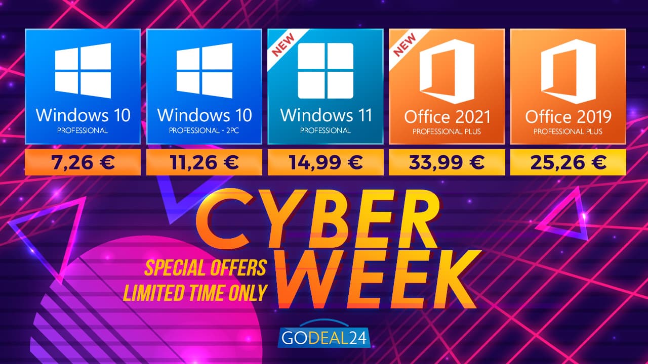 Kybernetické pondělí 2021 – Cena Windows 10 Pro je pouhých 180 korun!