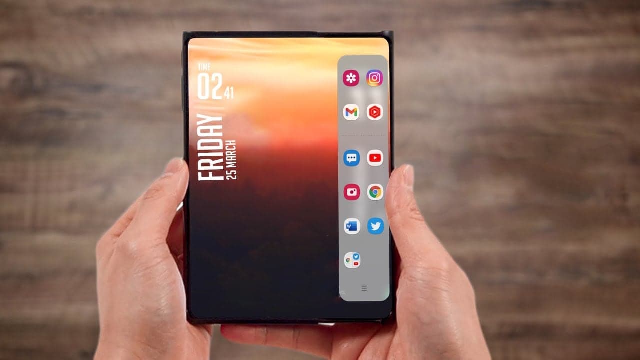 Samsung a koncept rolovacího telefonu