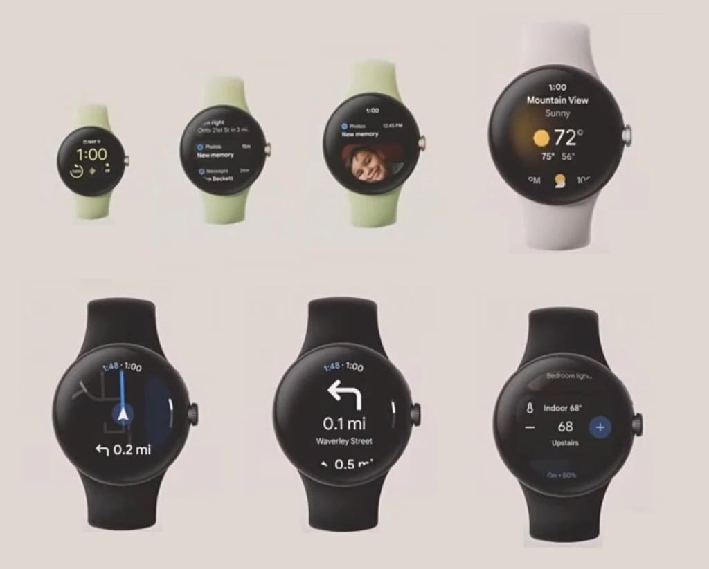 Google Pixel Watch a ukázka funkcí u systému Wear OS