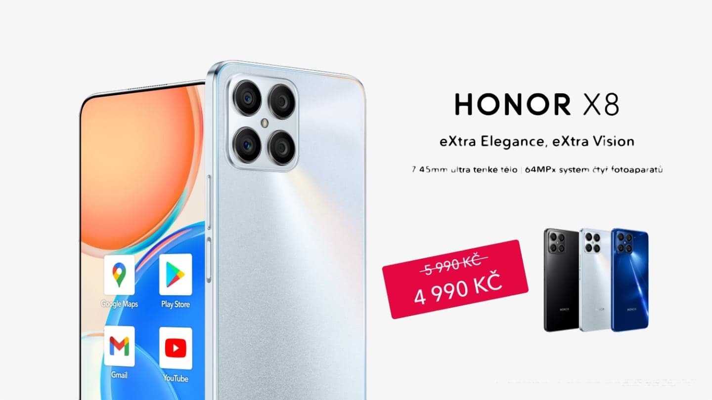 Honor X8 je v předprodeji za akčních 4 990 Kč. Využijete tuto limitovanou nabídku?