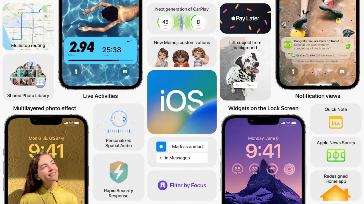 iOS 16 a seznam novinek