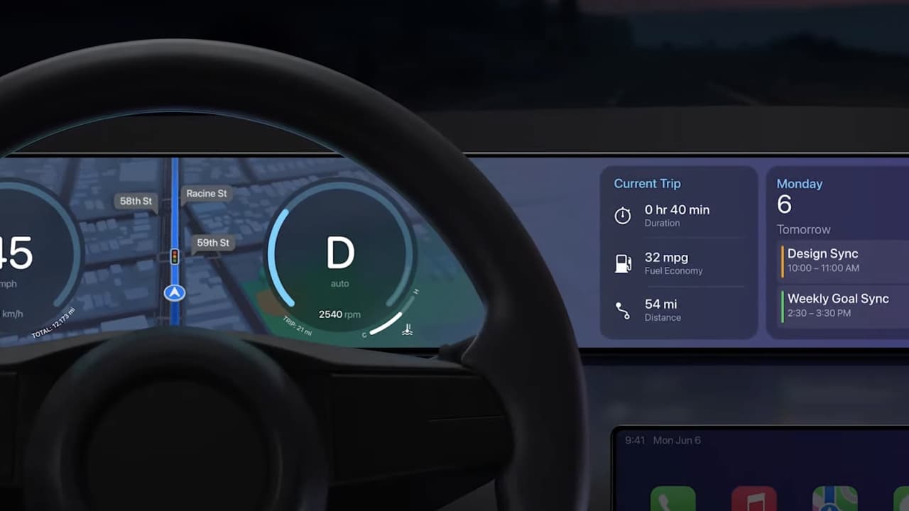 Nový CarPlay umožní i sledování aktuální rychlosti atp.