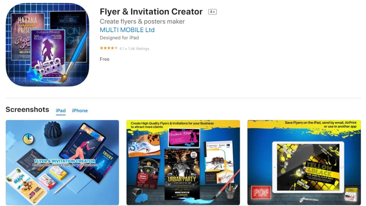 Invitation Creator, grafický editor