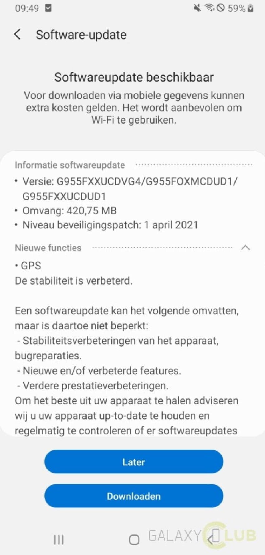 Samsung Galaxy S8/S8+ aktualizace