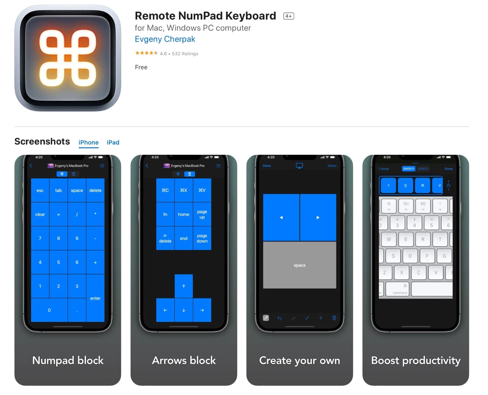 Remote NumPad Keyboard