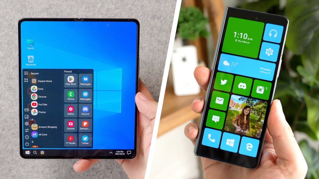 Skládací Galaxy Z Fold 4 se systémem Windows? Nic není nemožné, ukazuje youtuber