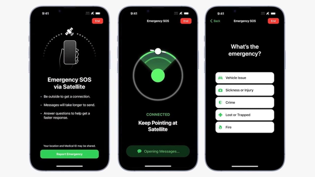 iPhone 14 podporuje nouzové využití satelitního připojení