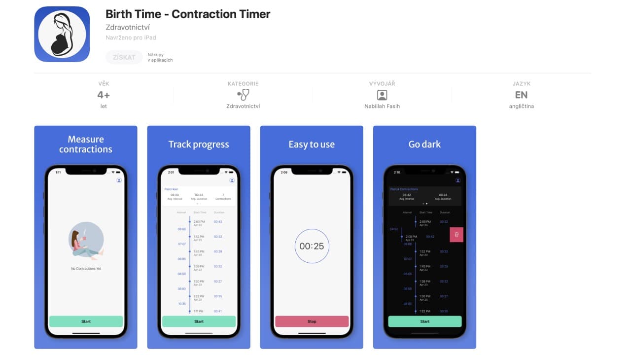Birth Time - Contraction Timer