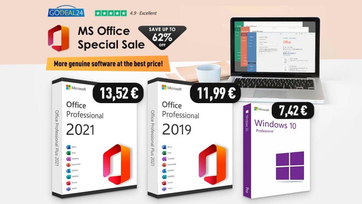 Získejte Office 2021 za pouhých 11,99 eur, či nejlevnější Windows na Godeal24!