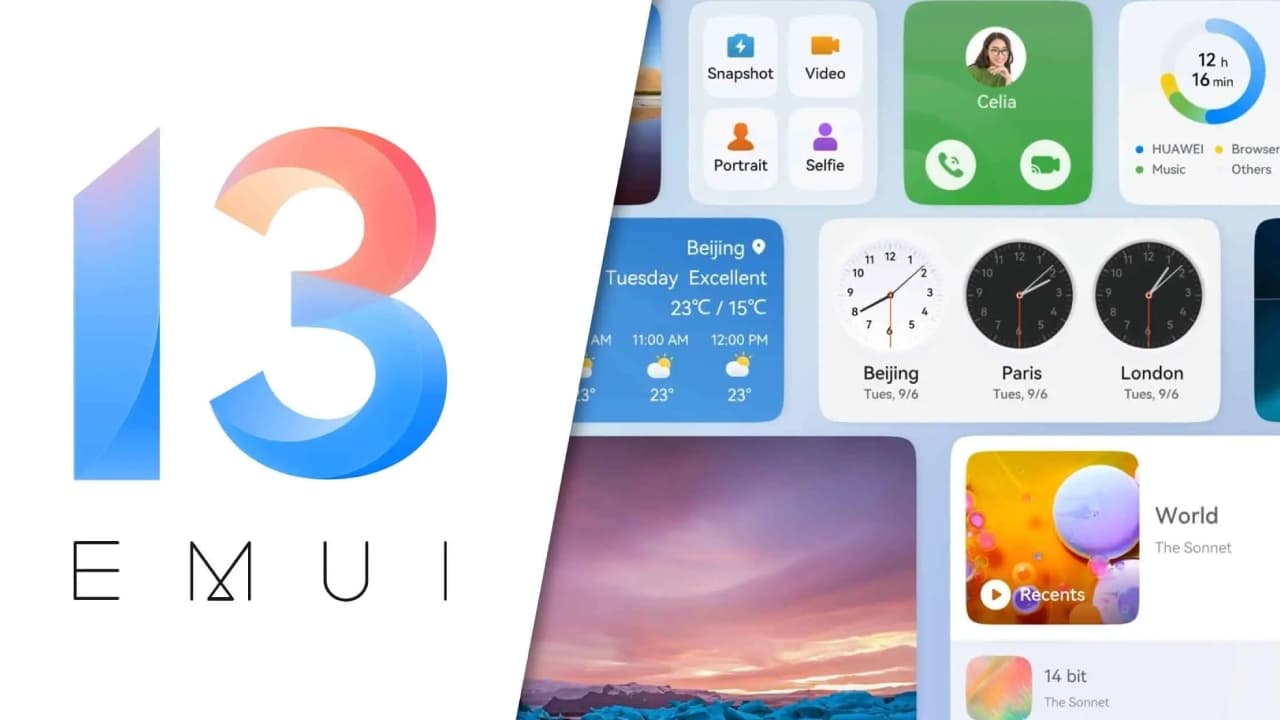 EMUI 13 od Huawei oficiálně. Rychlejší, bezpečnější a výkonnější