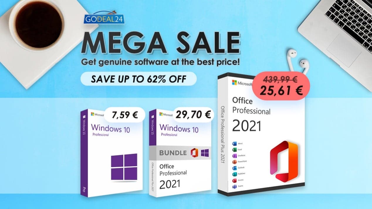 Získej Microsoft Office 2021 Pro za pouhých 25,61 € a další až 62% slevy!