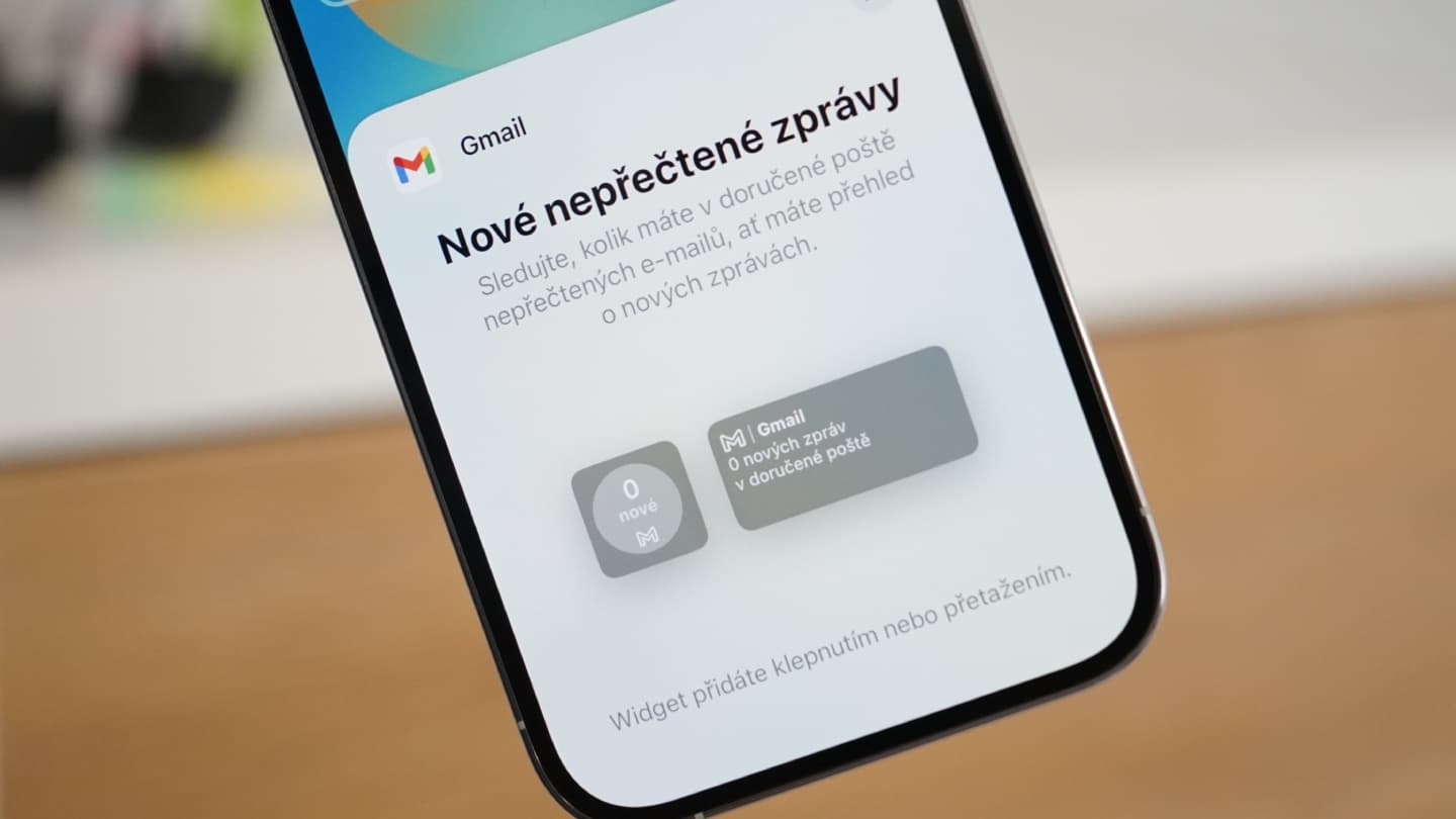 Widgety si lze nastavit i na iOS