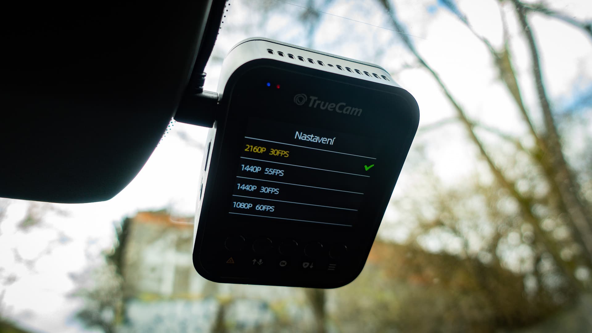 Nabídka rozlišení kamery TrueCam H25 GPS 4K