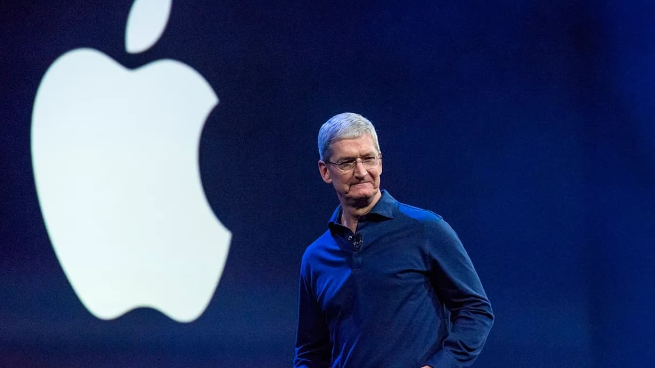 Tim Cook během prezentace