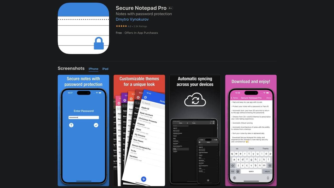 Secure Notepad Pro