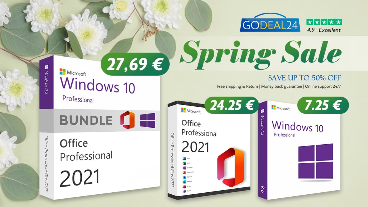 Nejlevnější originální licence MS Office 2021 a Windows 10 jedině na Godeal24!