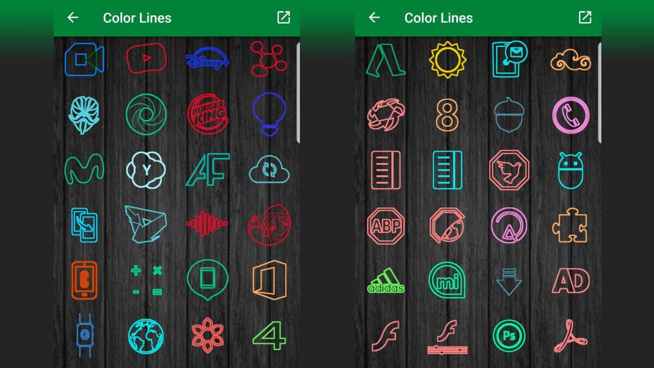 Color lines - Icon Pack