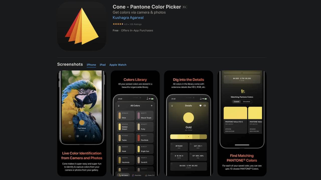 Cone - Pantone Color Picker 