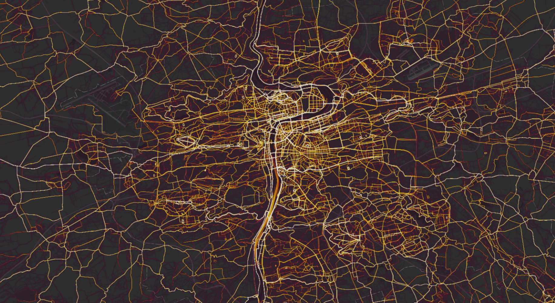 Aplikace Strava Heatmap