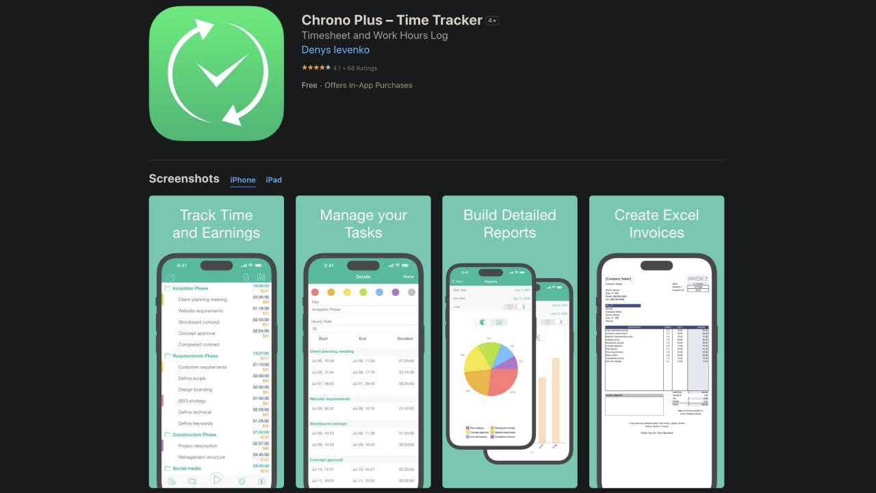 Chrono Plus – Time Tracker