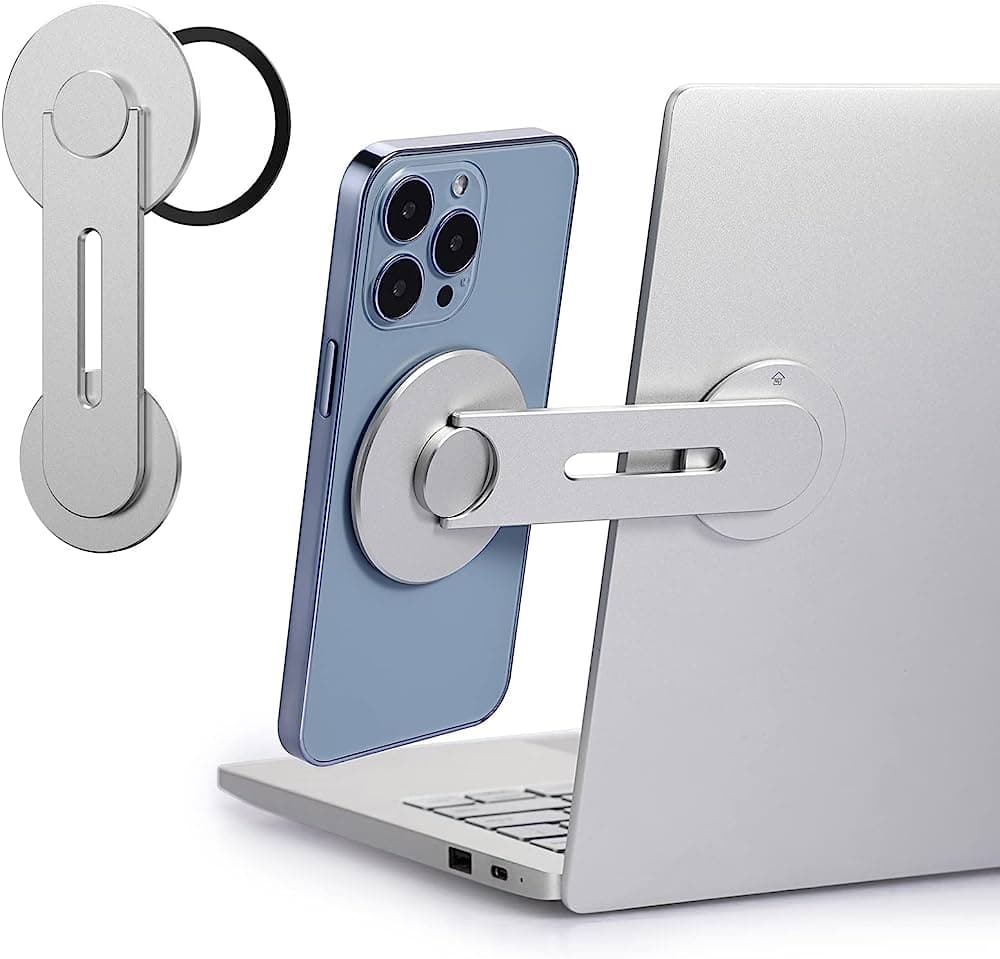 Šikovný držák iPhonu, který umístíte na svůj notebook | foto: Wish