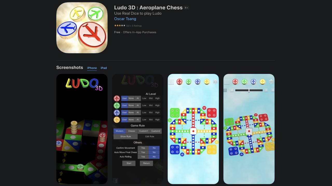 Ludo 3D : Aeroplane Chess 