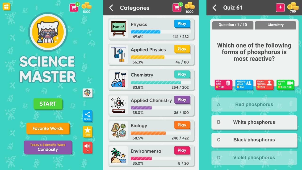 Science Master - Quiz Games