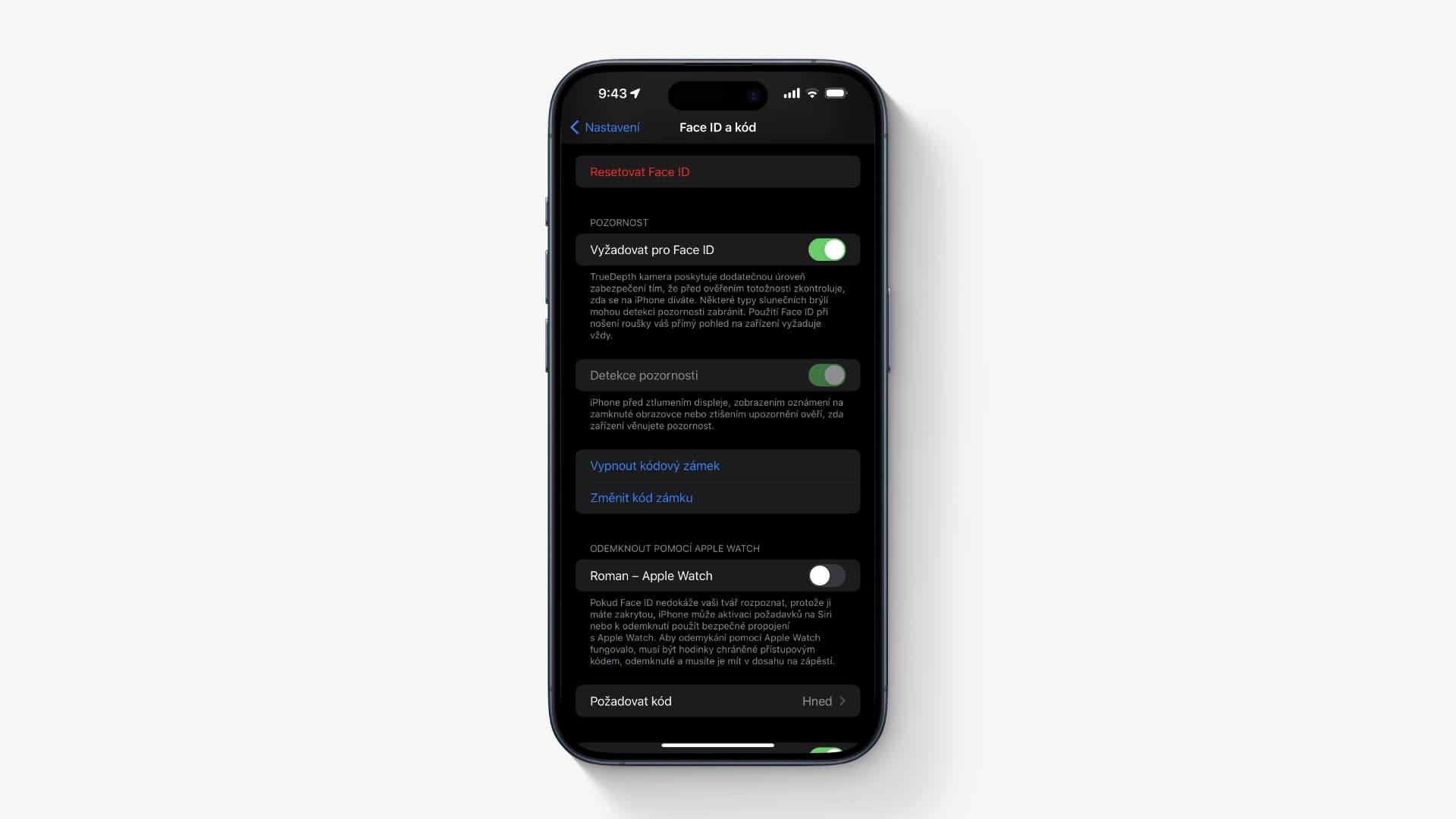Jak na iPhone zrychlit Face ID?