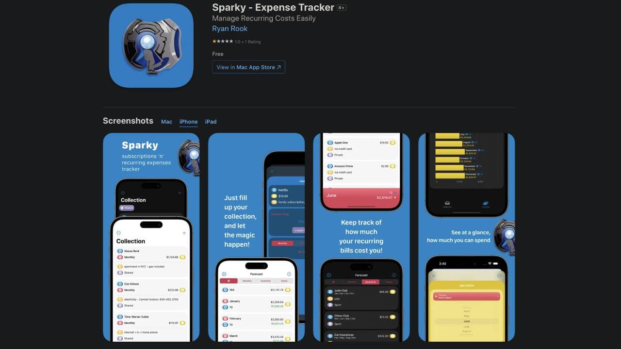 Sparky - Expense Tracker 