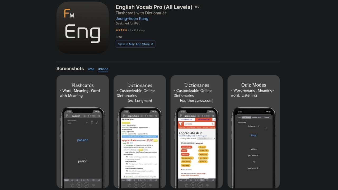 English Vocab Pro (All Levels) 