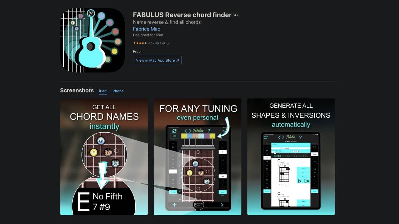 FABULUS Reverse chord finder 