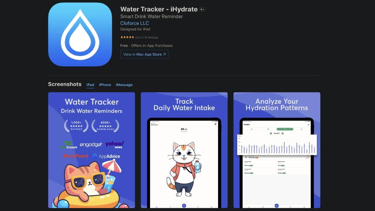 Water Tracker - iHydrate 