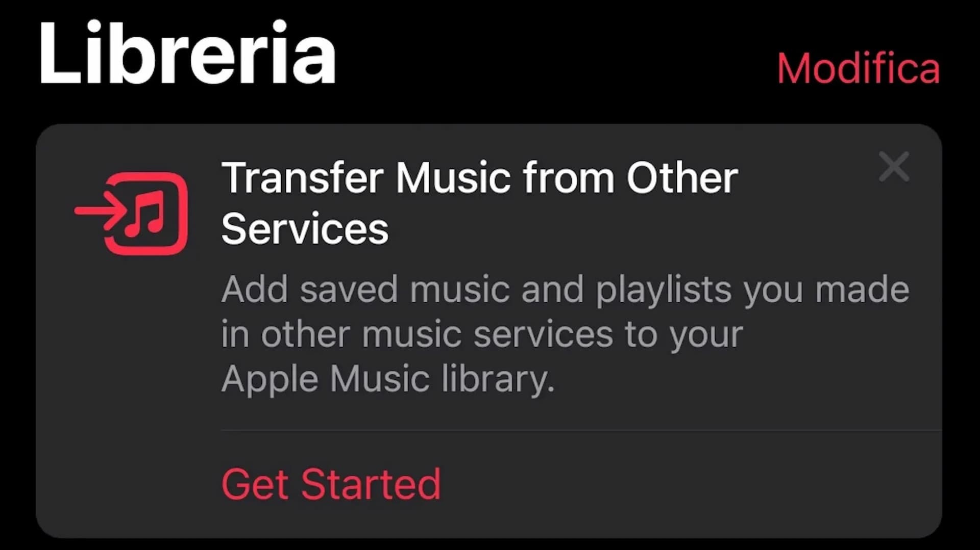 Apple testuje přenos hudby do Apple Music z jiných služeb | foto: Reddit