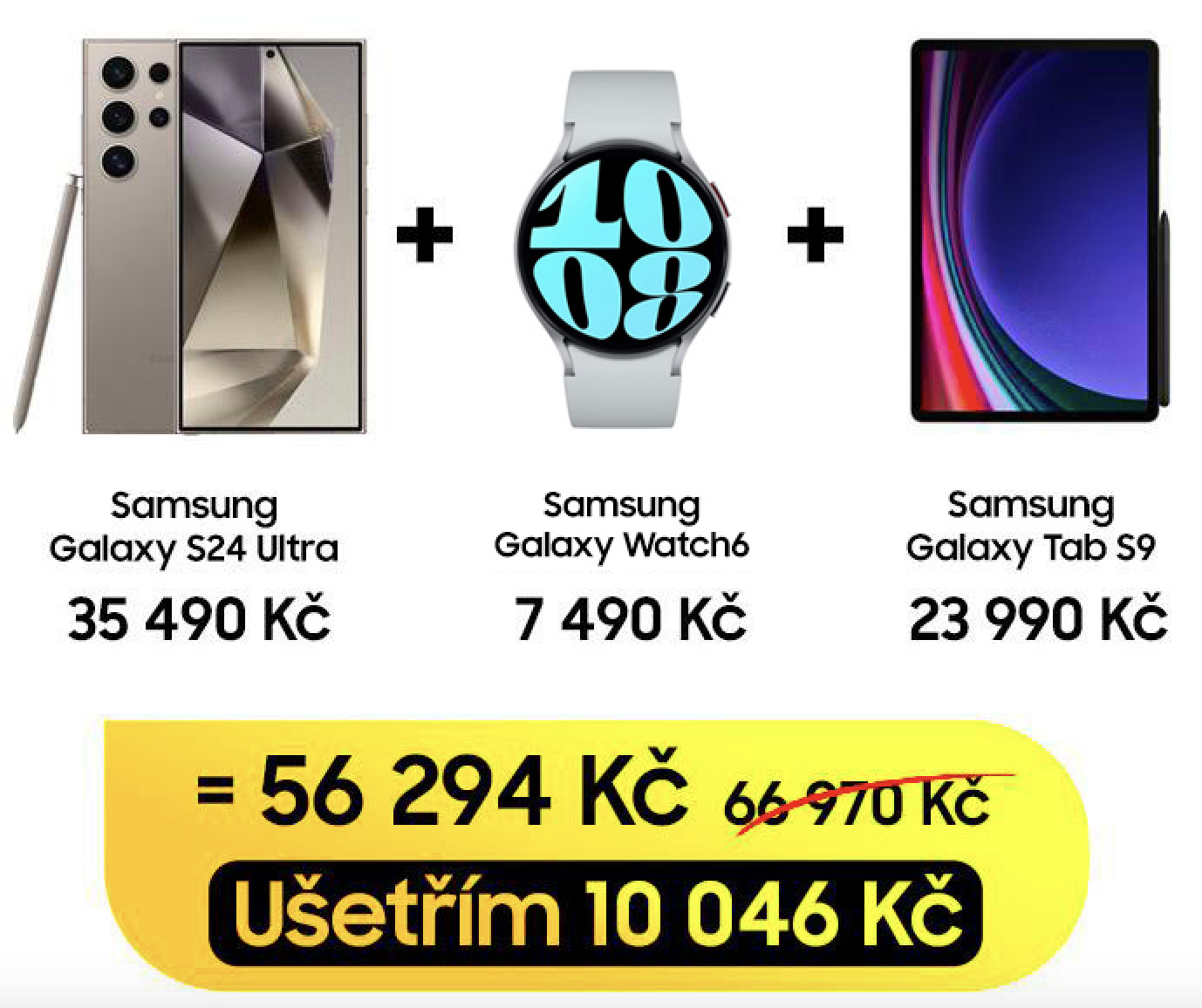 Mobil Pohotovost a nová akce na Samsung Galaxy S24 Ultra + Galaxy Watch 6 + Galaxy Tab S9