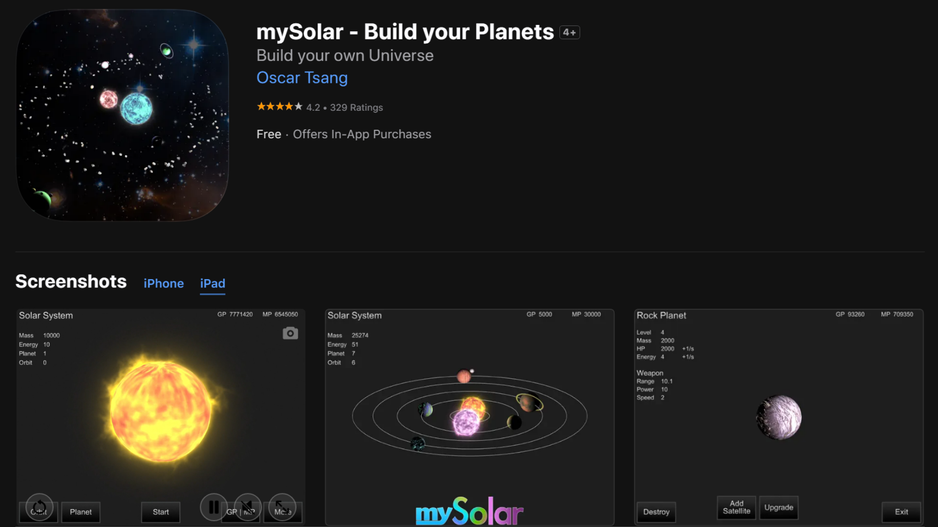 mySolar - Build your Planets