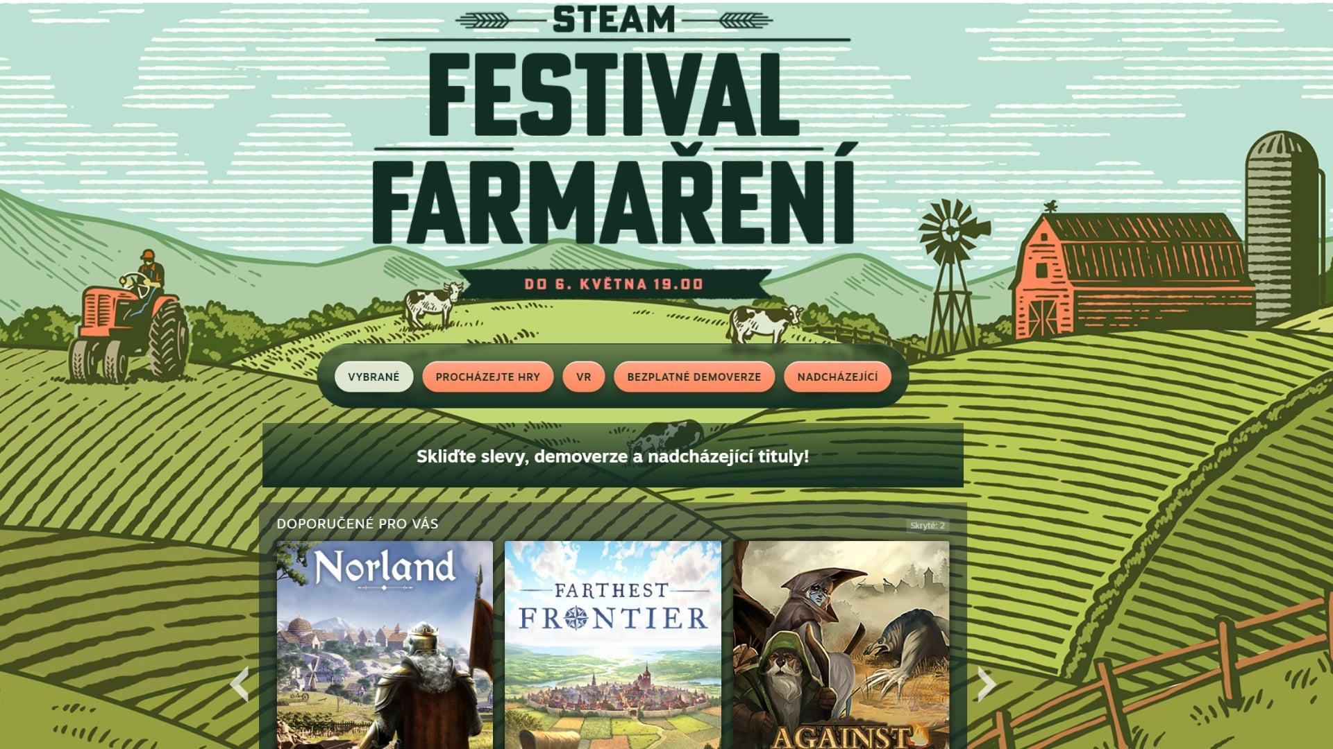 Steam farmářský výprodej