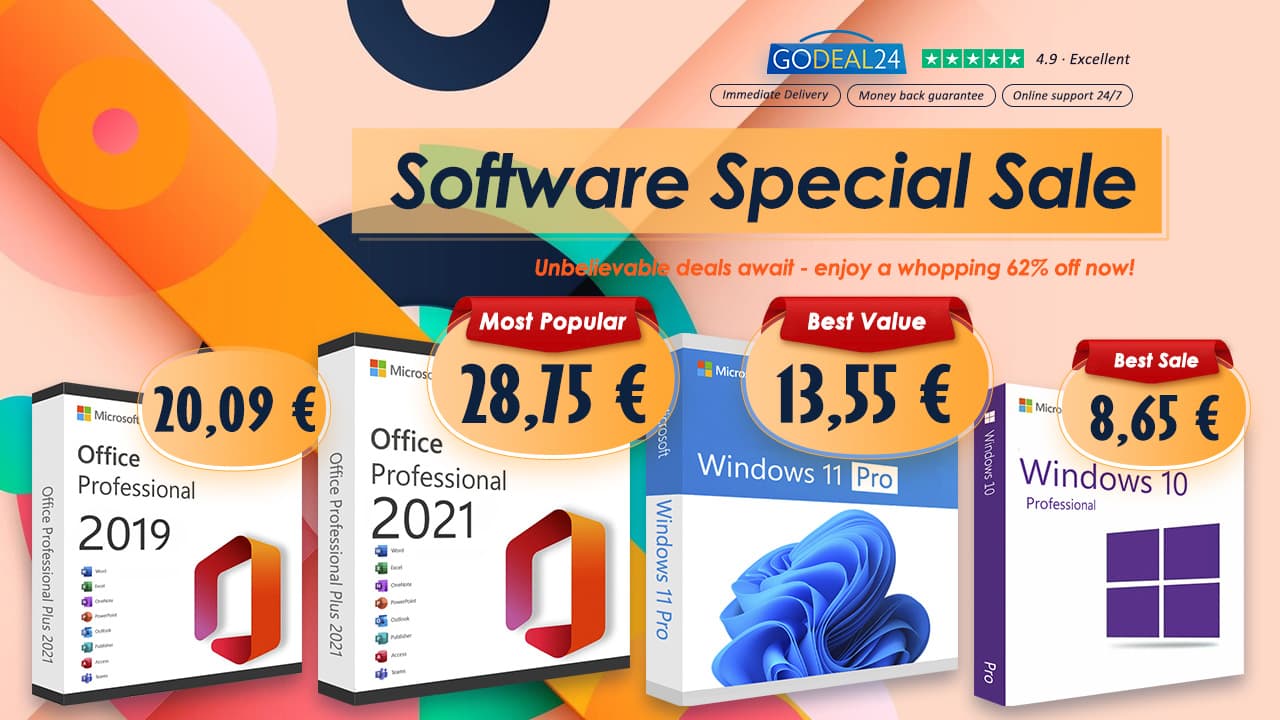 Godeal24 nabízí obrovské slevy na software Microsoft: Office 2021 Pro za skvělých 714 Kč