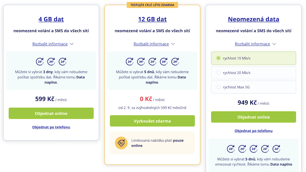 O2 tarif NEO+ Bronzový