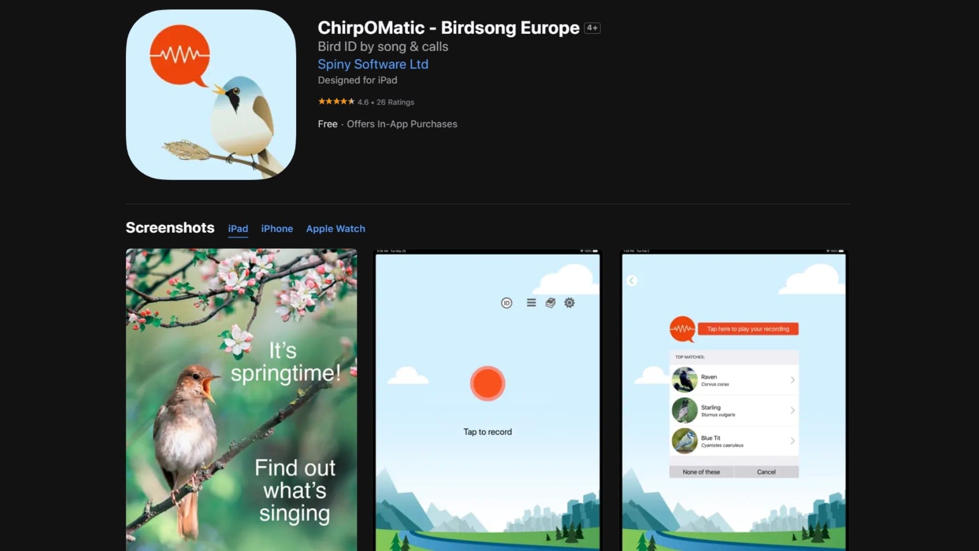 ChirpOMatic - Birdsong Europe