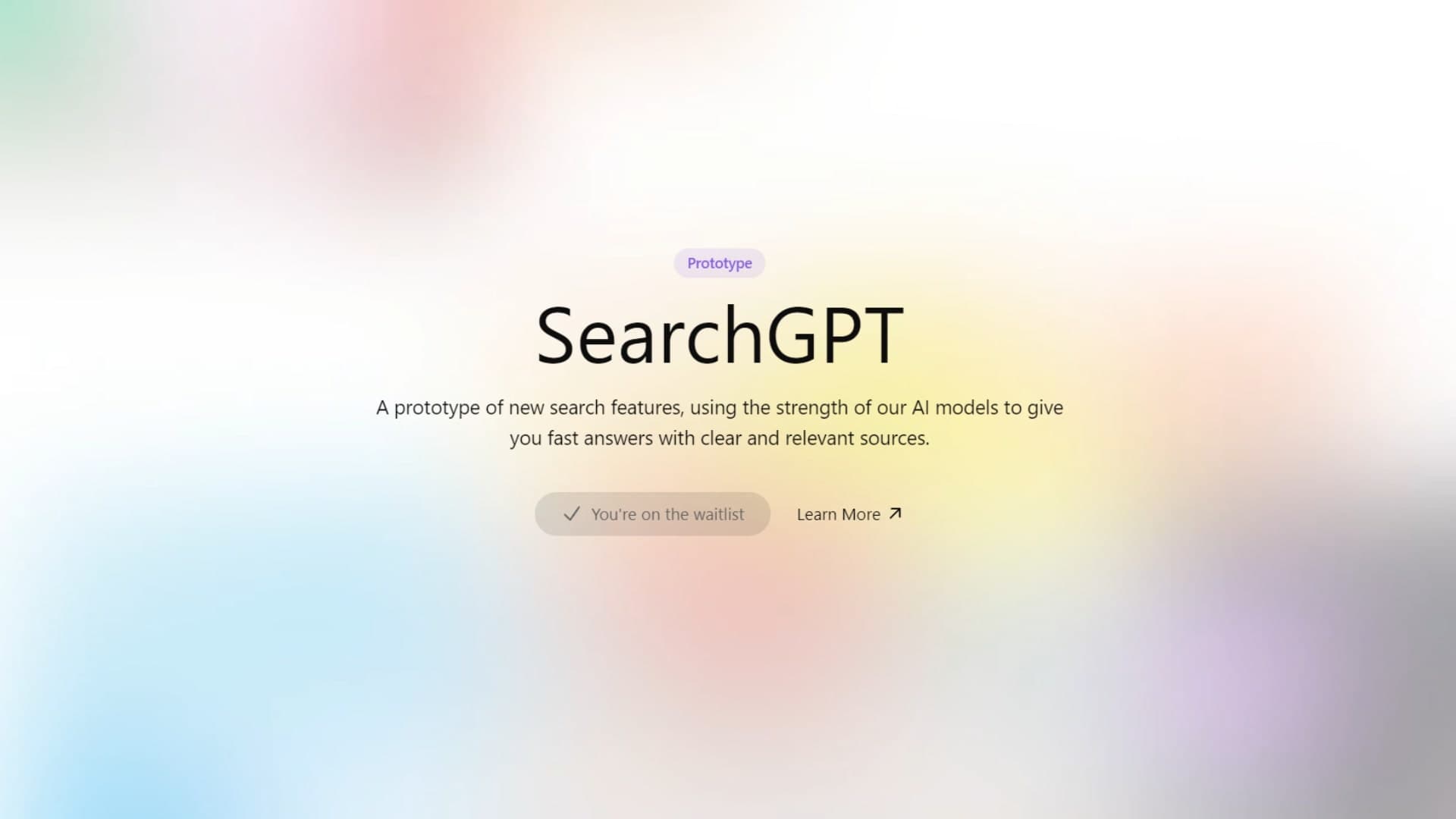 SearchGPT web